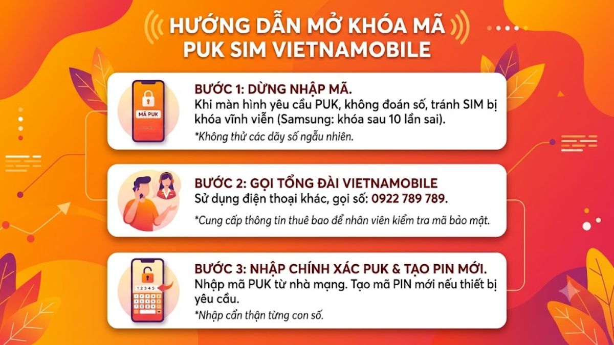 Cách mở khóa mã PUK SIM Vietnamobile