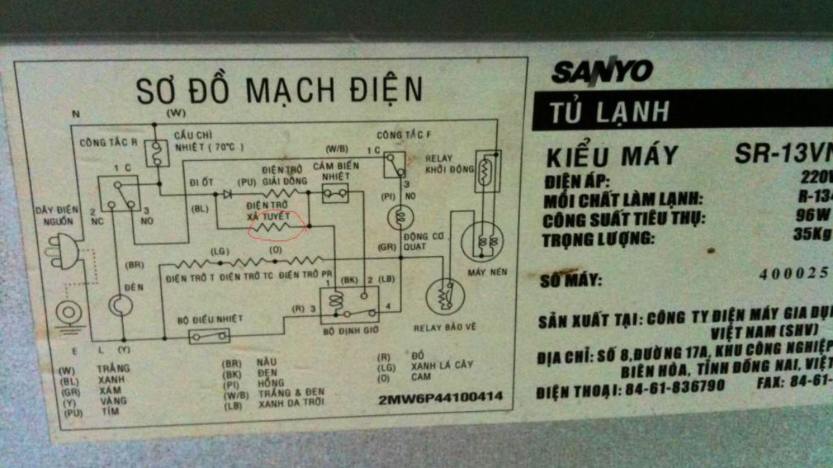 Các loại sơ đồ tủ lạnh phổ biến hiện nay: Sơ đồ mạch điện