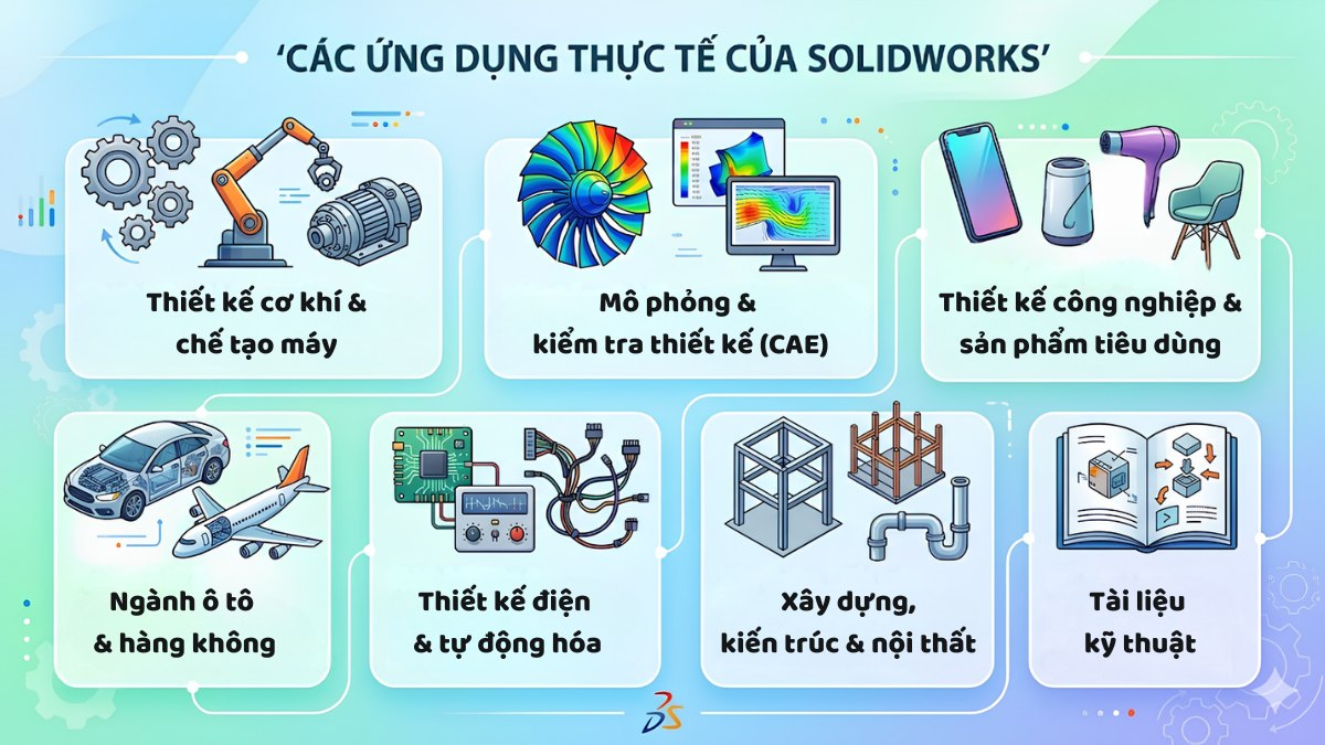 Ứng dụng thực tế của SolidWorks