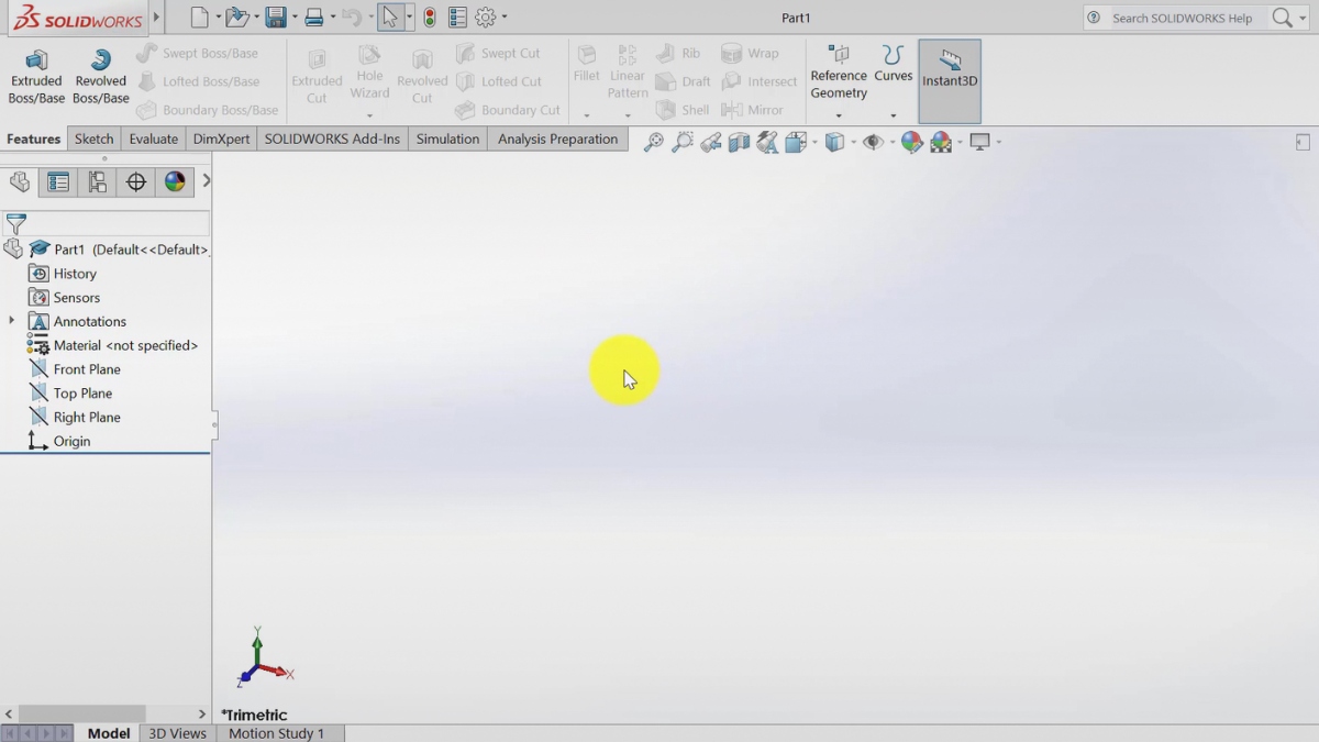 Tổng quan giao diện SolidWorks