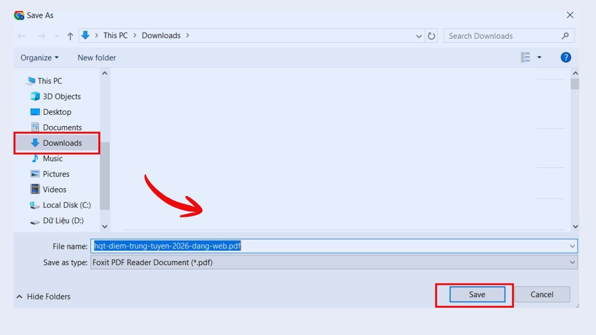 Tải file PDF từ trang web máy tính