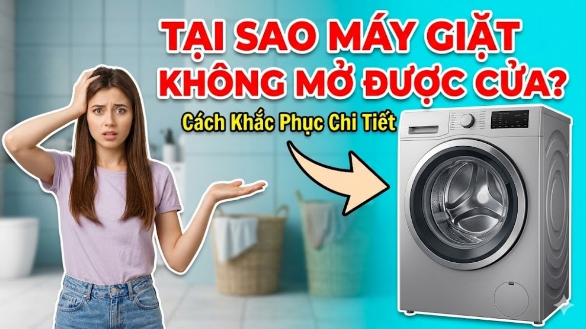 Tại sao máy giặt không mở được cửa? Cách khắc phục chi tiết