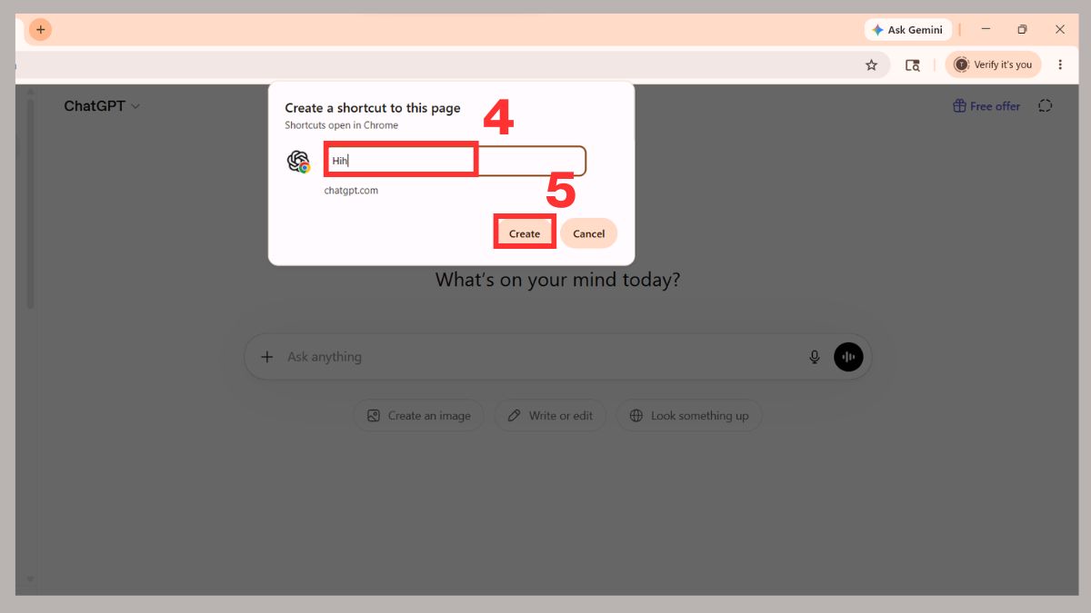 Cách tạo phím tắt cho website trên Chrome, Edge