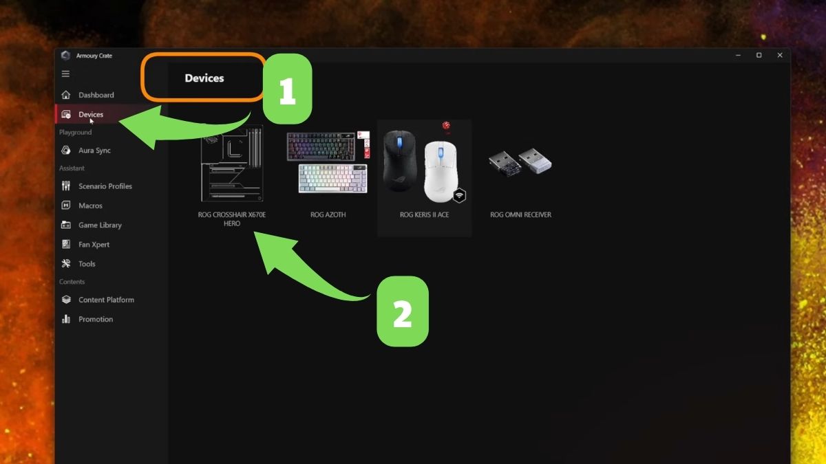 Tắt LED main Asus bằng phần mềm Armoury Crate bước 2