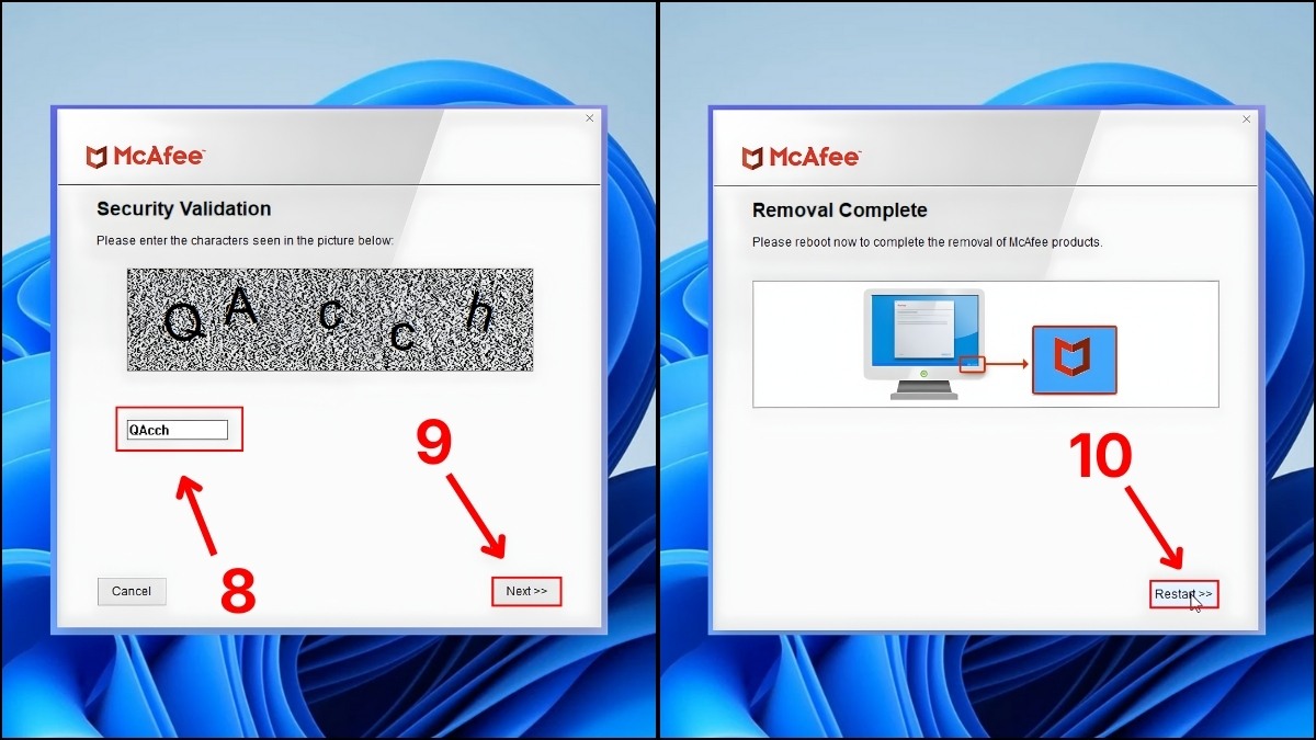 Cách tắt McAfee trên Win 11 vĩnh viễn bằng MCPR Tool bước 5