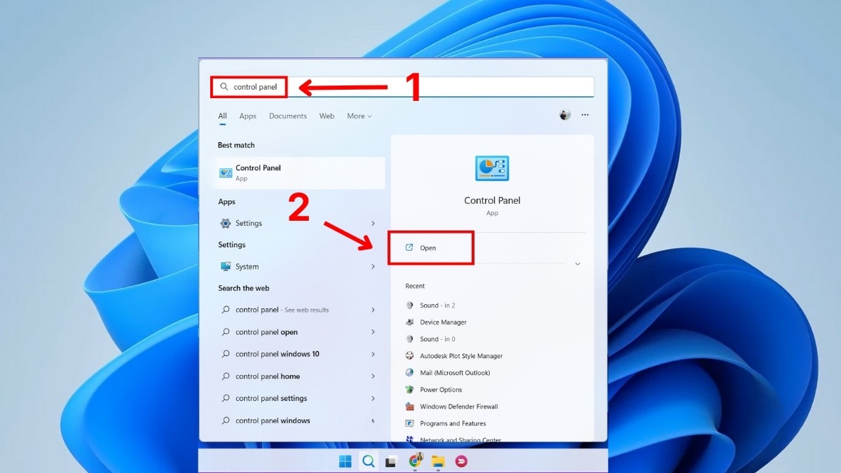 Cách tắt McAfee trên Win 11 vĩnh viễn bằng Control Panel bước 1