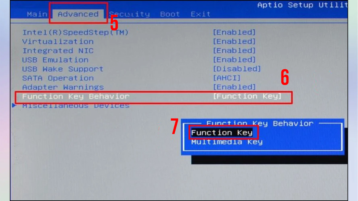 Cách tắt phím Fn trên laptop ASUS bằng BIOS bước 3