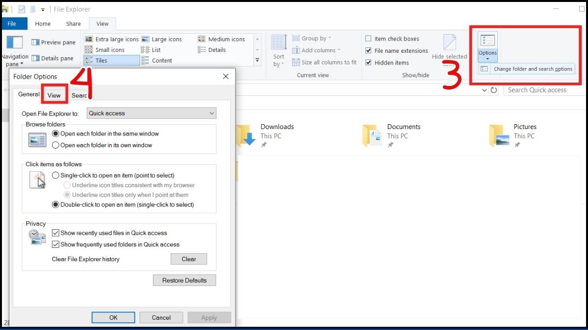 Tắt quảng cáo trên Win 10 trong File Explorer bước 2