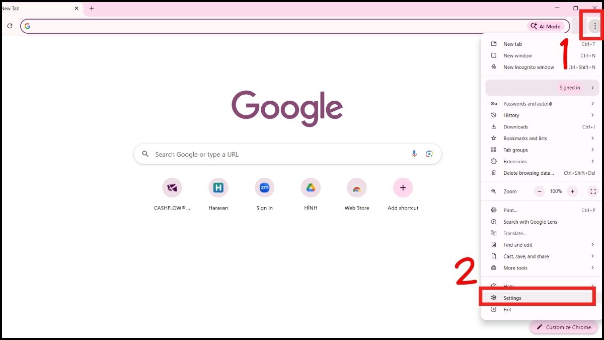 Tắt quảng cáo trên Win 10 bất lên khi mở Chrome bước 1