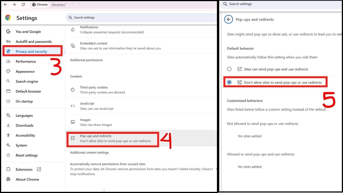 Tắt quảng cáo trên Win 10 bất lên khi mở Chrome bước 2
