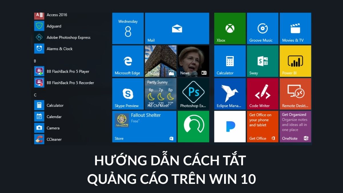 Hướng dẫn cách tắt quảng cáo trên Win 10 chi tiết 2025