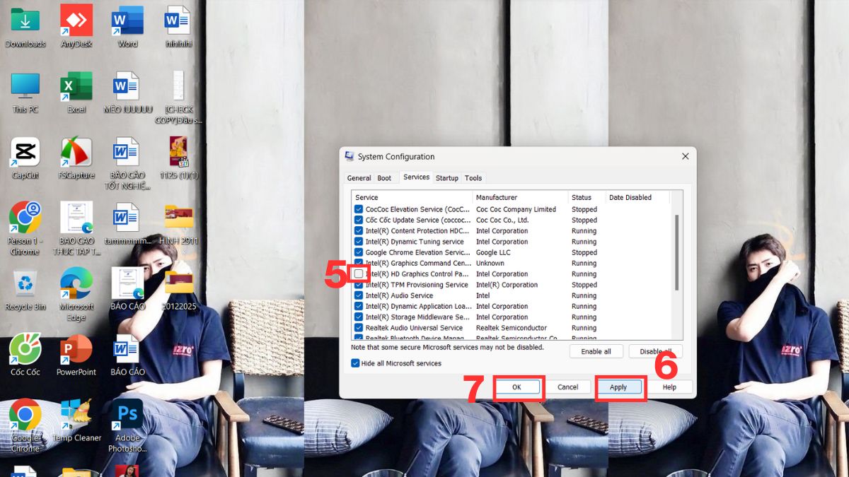 Tắt service không cần thiết Win 10 bằng msconfig bước 3