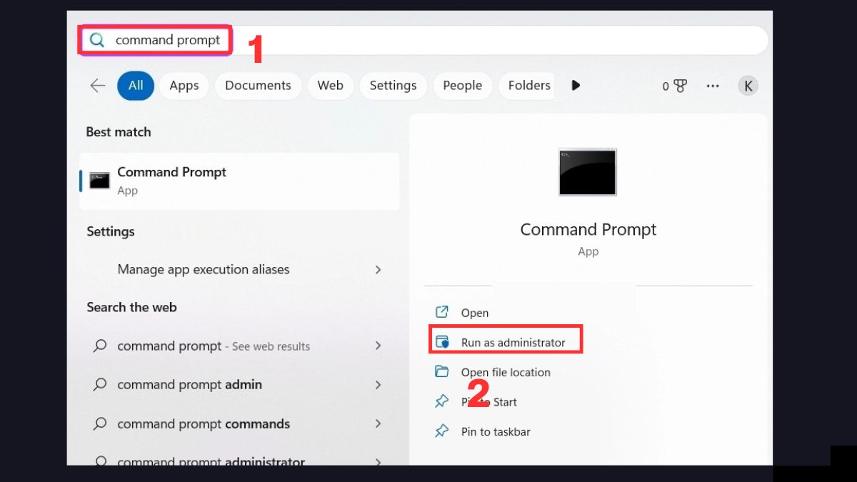 Tắt service không cần thiết Win 10 bằng Command Prompt bước 1
