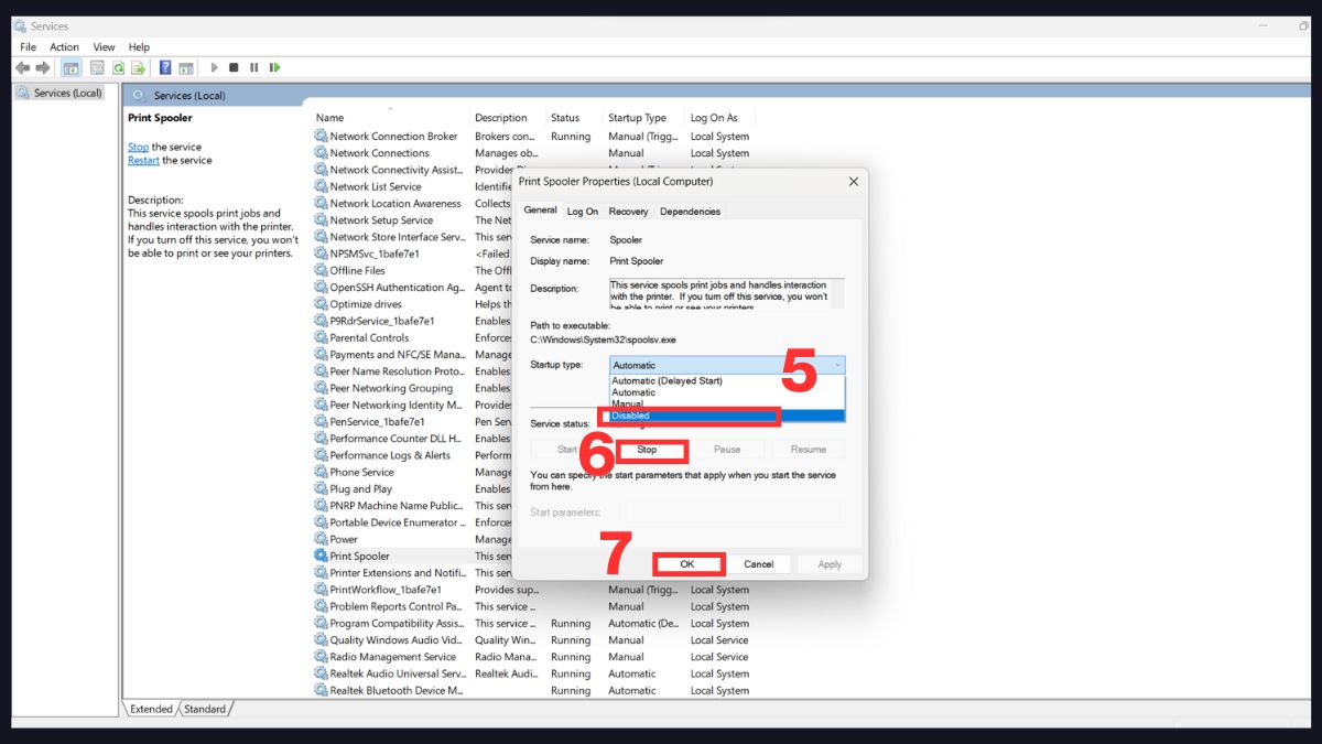 Tắt service không cần thiết Win 10 bằng Services.msc bước 4