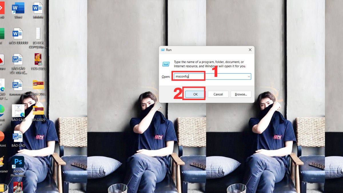 Tắt service không cần thiết Win 10 bằng msconfig bước 1