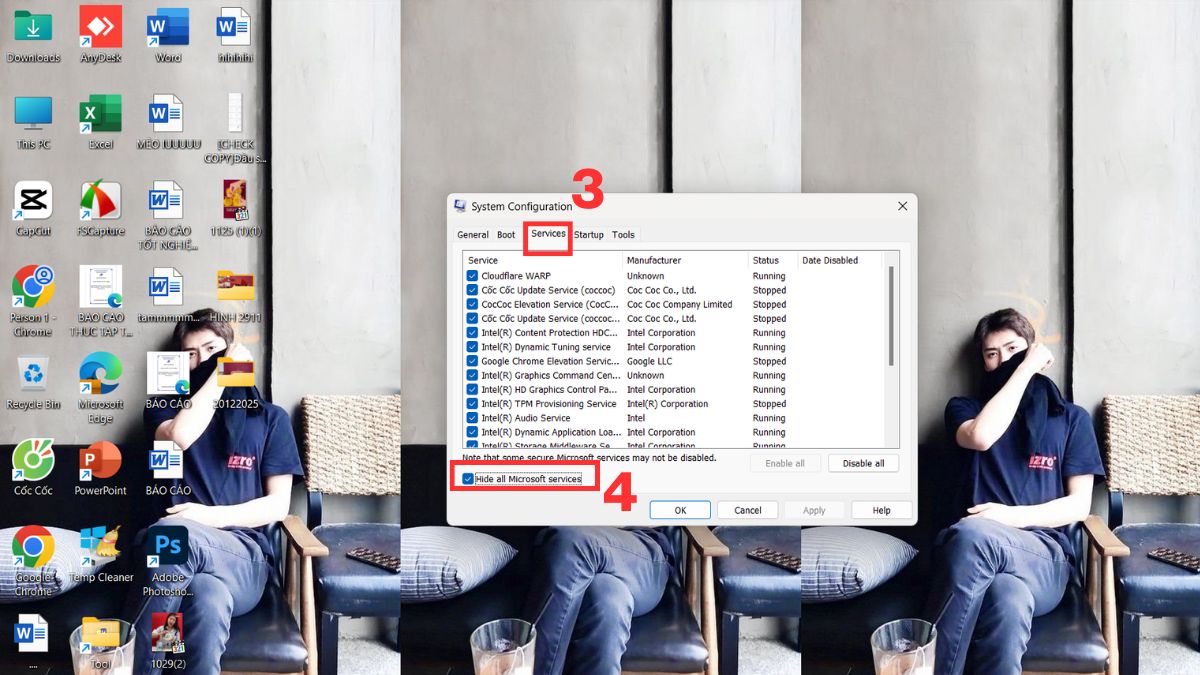 Tắt service không cần thiết Win 10 bằng msconfig bước 2