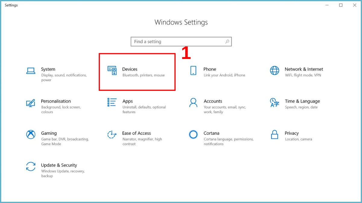 Cách loại bỏ tính năng Print to File Win 10 bước 1