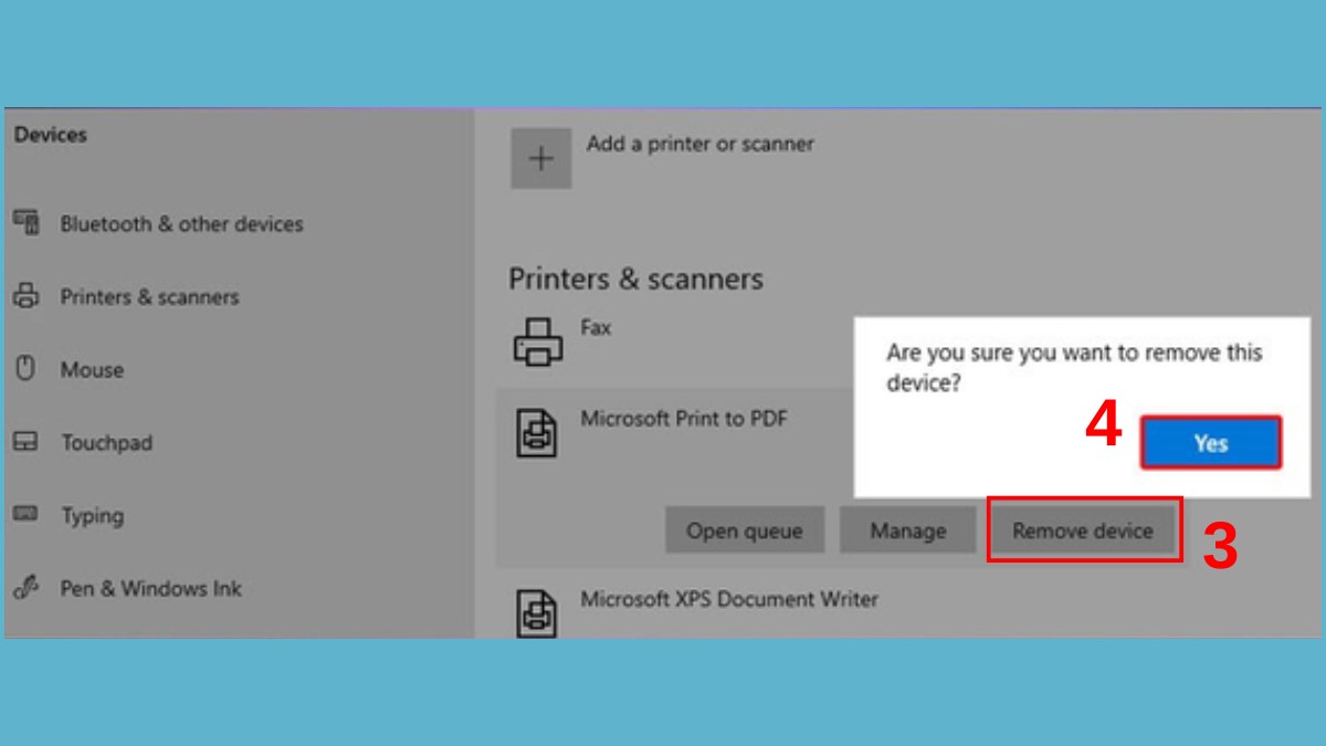 Cách loại bỏ tính năng Print to File Win 10 bước 3