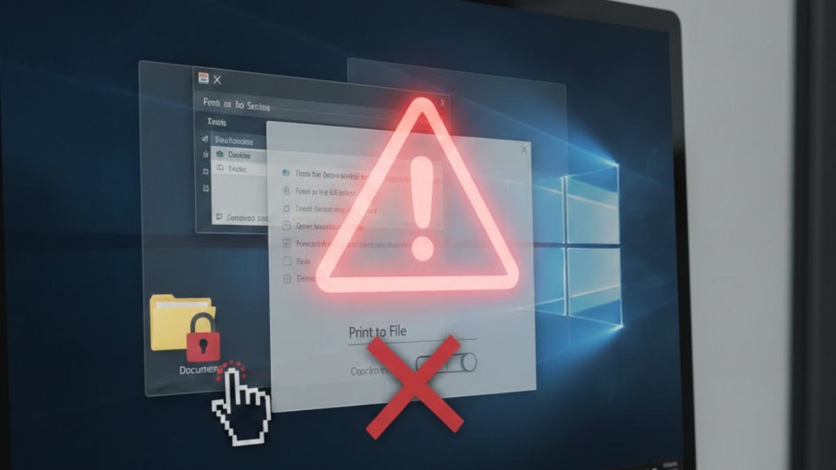 Lưu ý quan trọng khi tắt Print to File Win 10