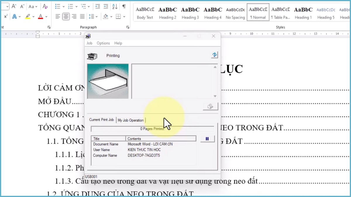 Cách tắt tính năng Print to File Win 10 trong hộp thoại Print bước 3