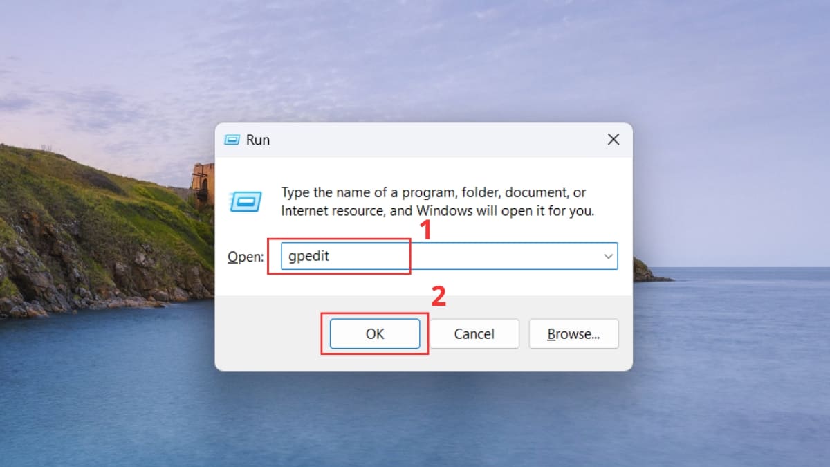 Cách tắt User Account Control Win 10 bằng Group Policy Editor bước 1