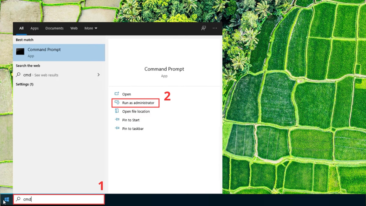 Cách tắt User Account Control Win 10 bằng Command Prompt bước 1