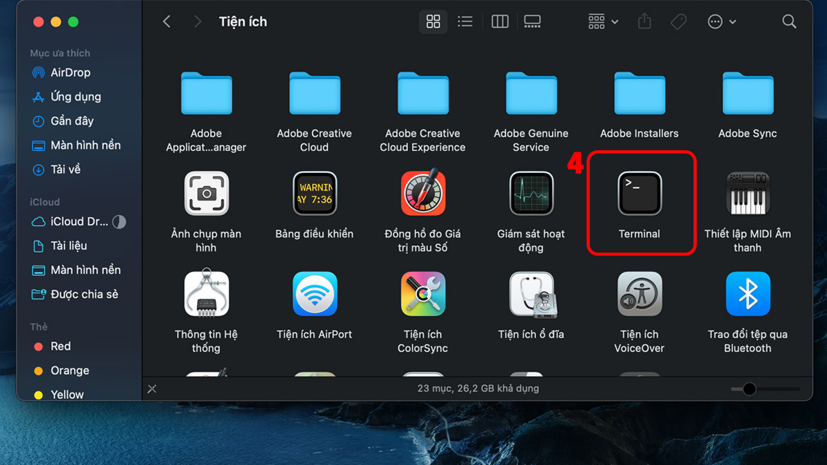 Cách mở Terminal trên macOS