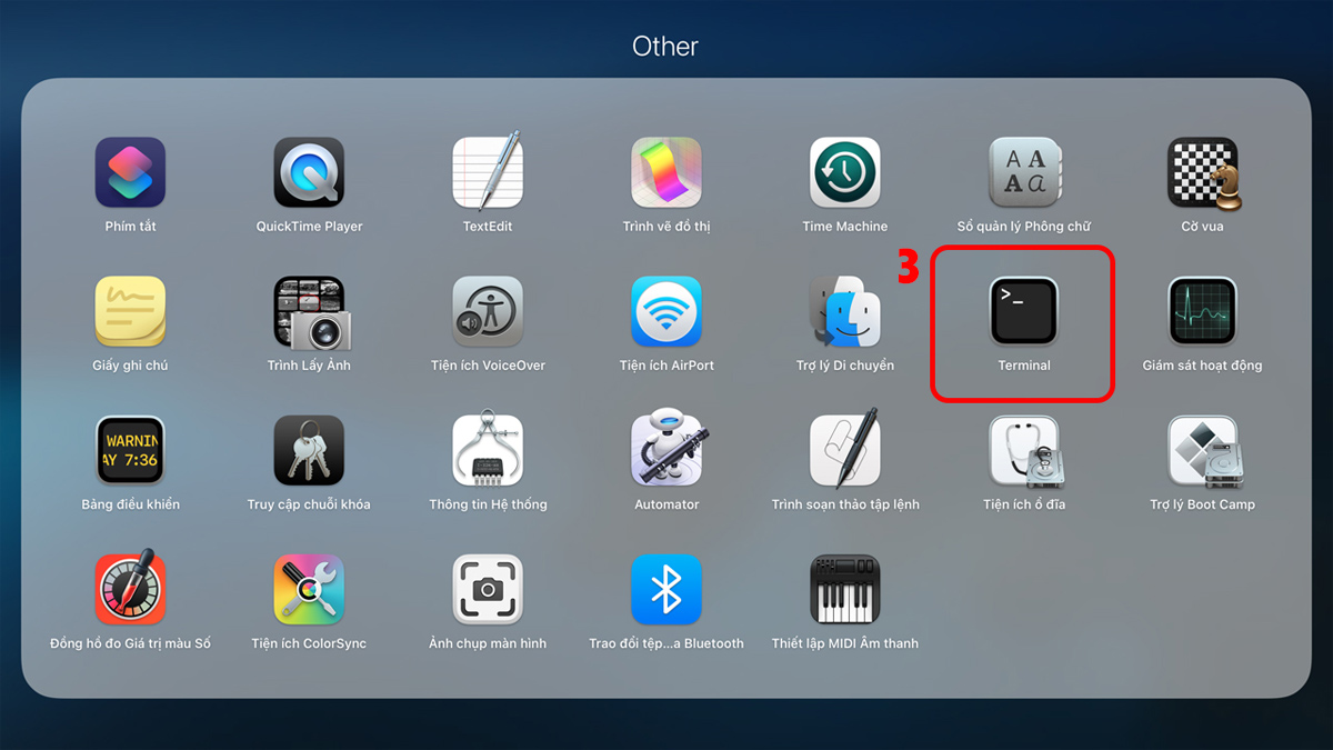 Cách mở Terminal trên macOS