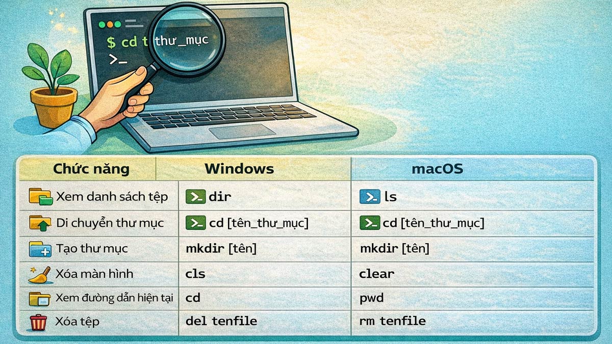 Các câu lệnh cơ bản cần biết