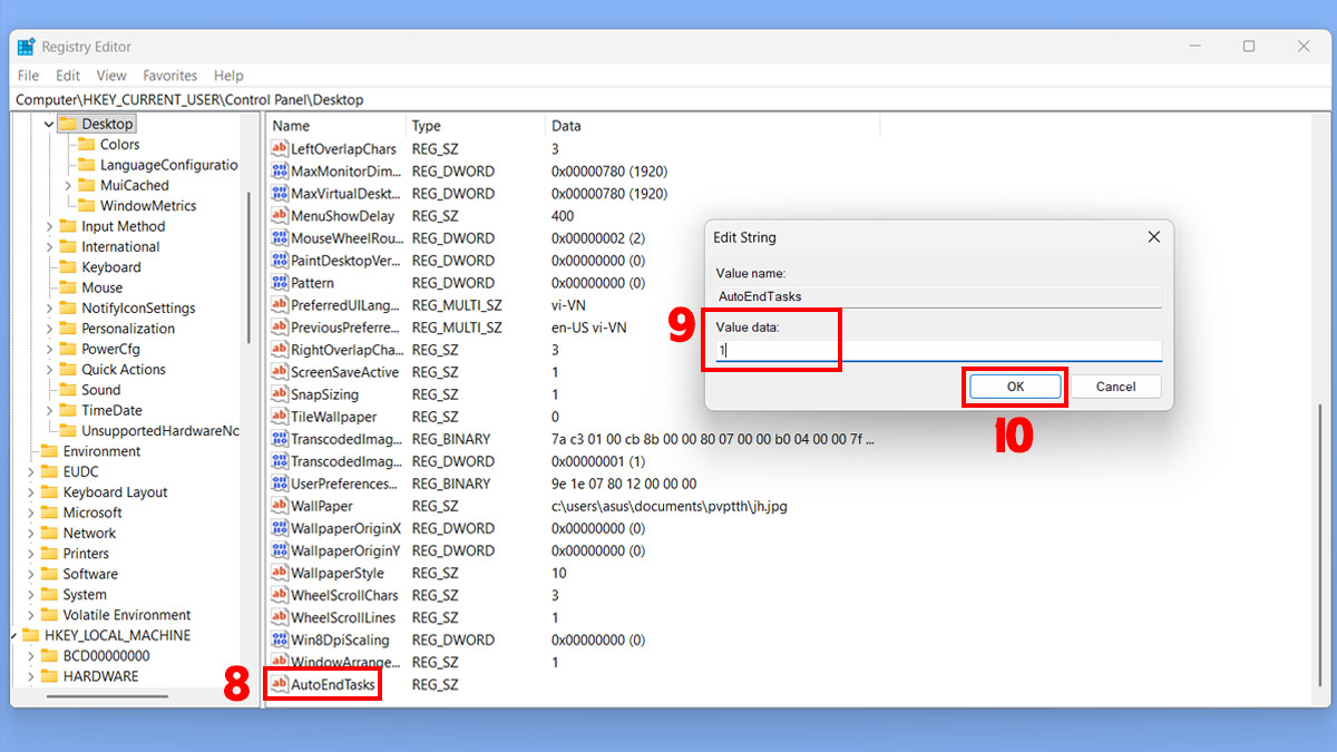 Thiết lập tự động đóng ứng dụng khi tắt máy