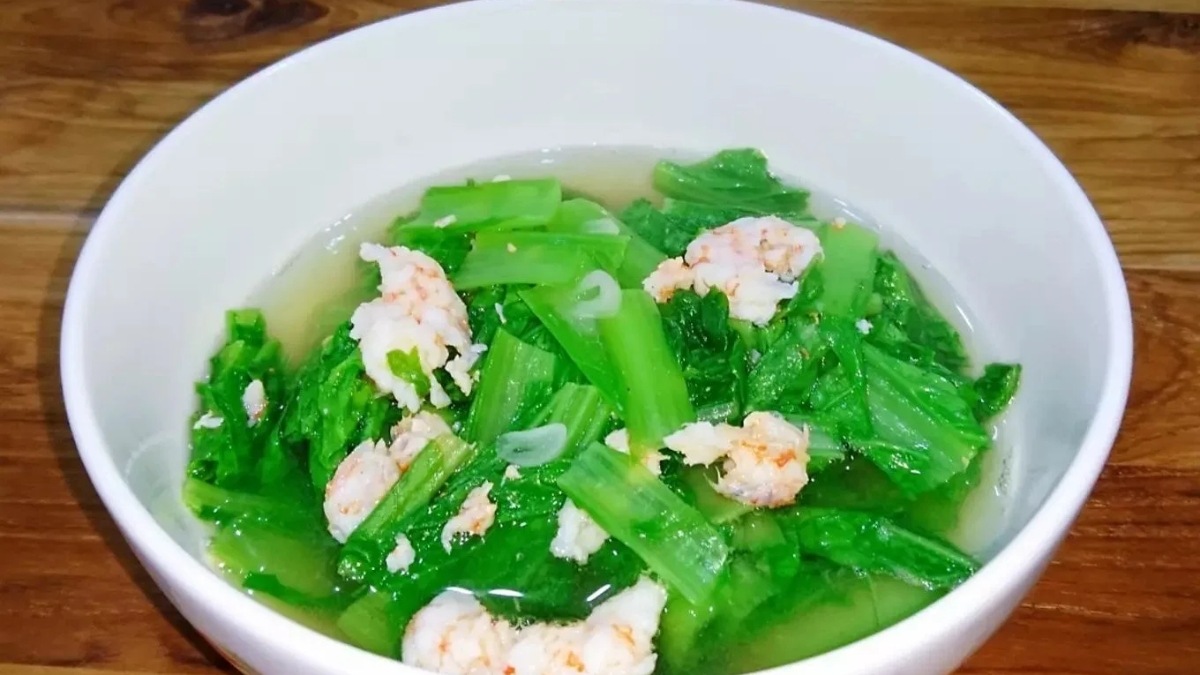 thịt xay làm món gì ngon: Canh cải bẹ xanh nấu thịt xay