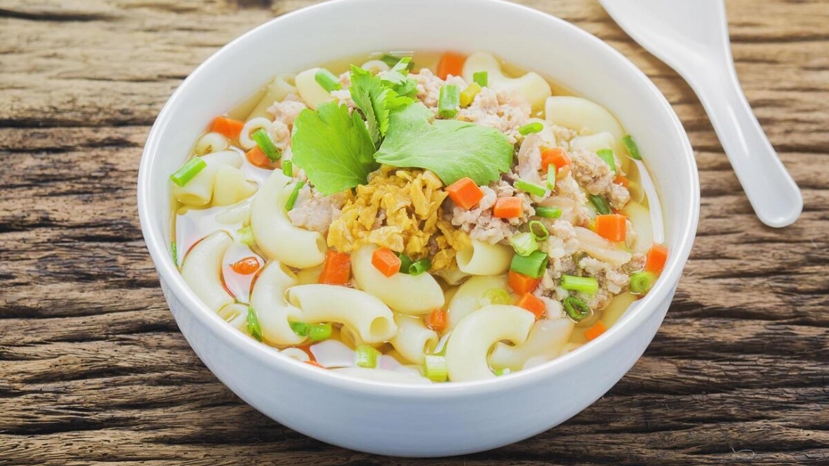 thịt xay làm món gì ngon: Nui chữ nấu thịt băm