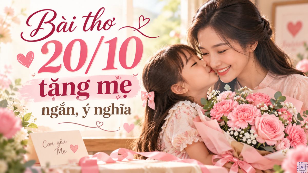Câu thơ ngắn 20/10 tặng mẹ ngắn, ý nghĩa