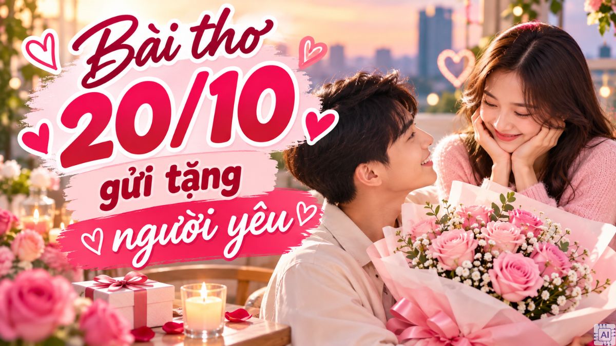 Câu thơ ngắn 20/10 gửi tặng người yêu