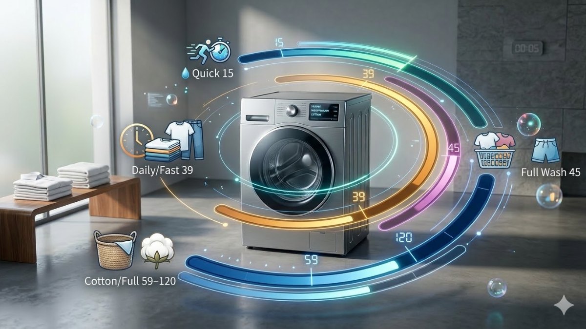 Thời gian giặt các chương trình phổ biến