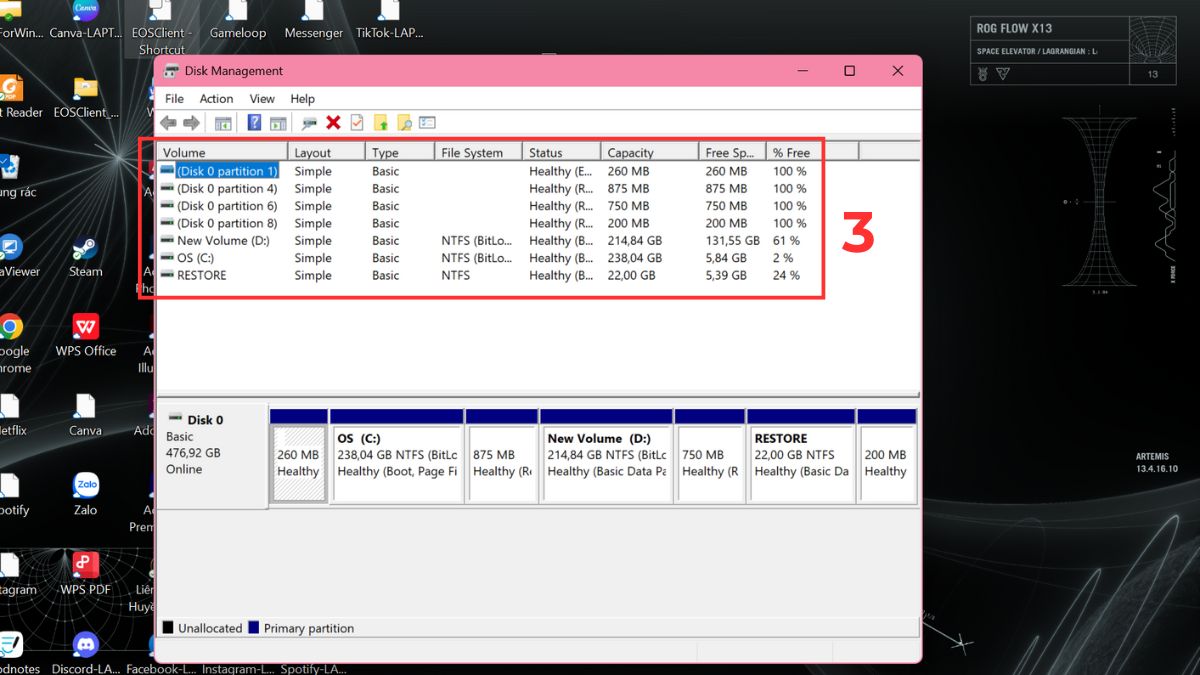 Cách tìm file bị mất trong máy tính bằng kiểm tra ổ đĩa lưu trữ bước 3