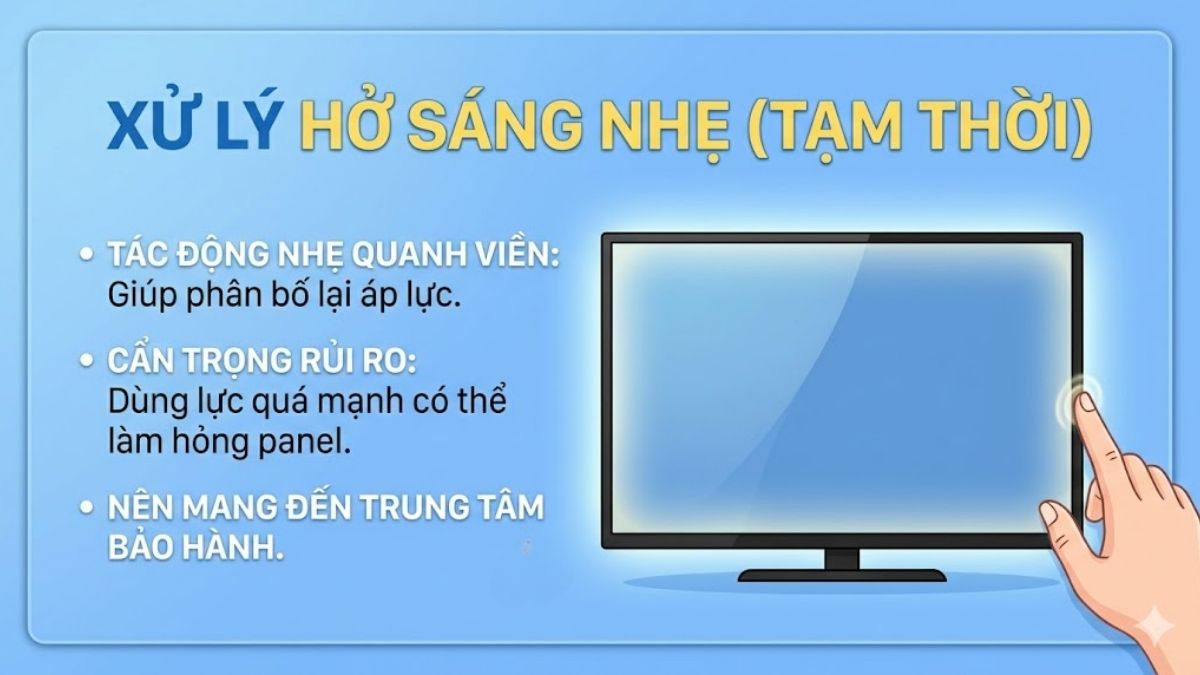 Cách khắc phục tivi bị hở sáng hiệu quả