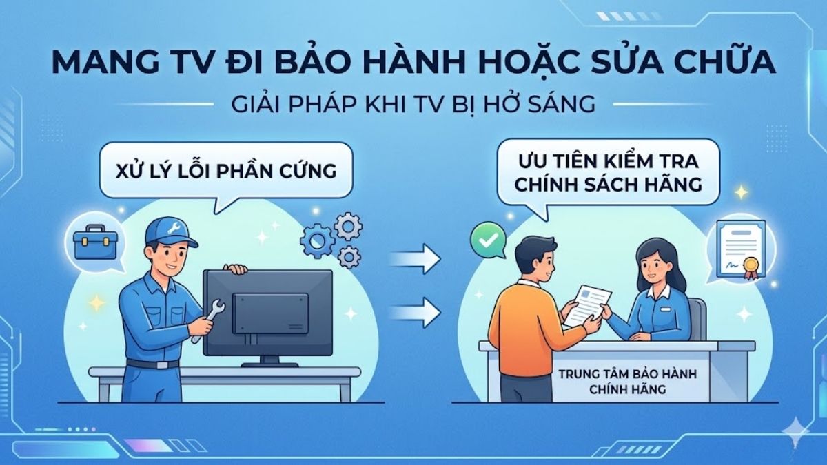 Cách khắc phục tivi bị hở sáng hiệu quả