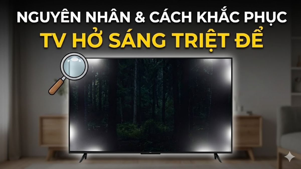 Nguyên nhân và cách khắc phục tivi bị hở sáng triệt để