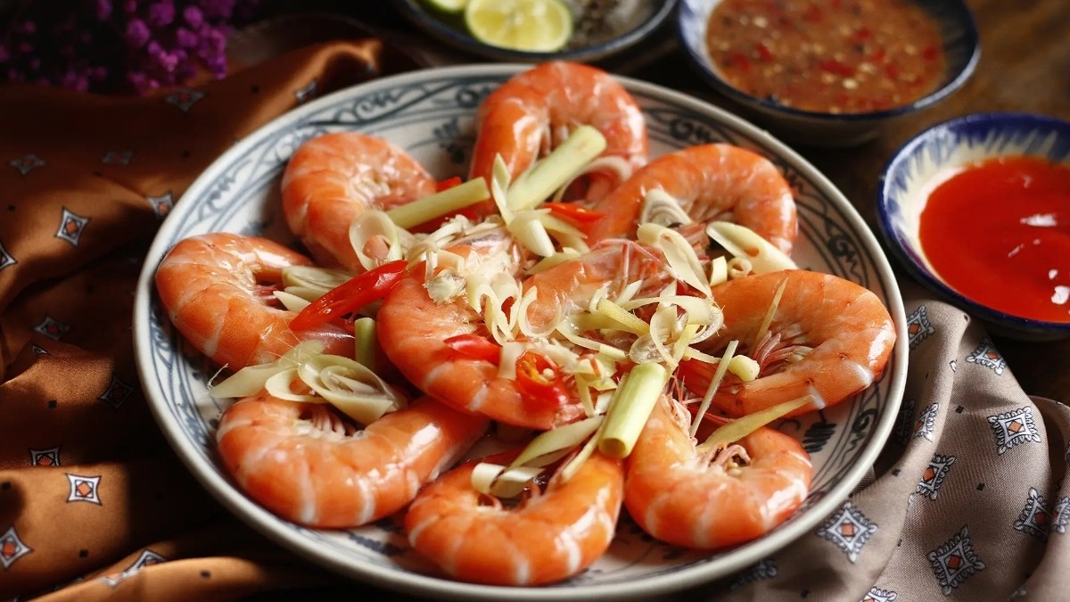 Các món tôm hấp ngọt thịt, giữ trọn dinh dưỡng