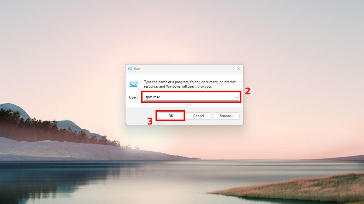Kiểm tra máy tính có TPM hay không bước 2