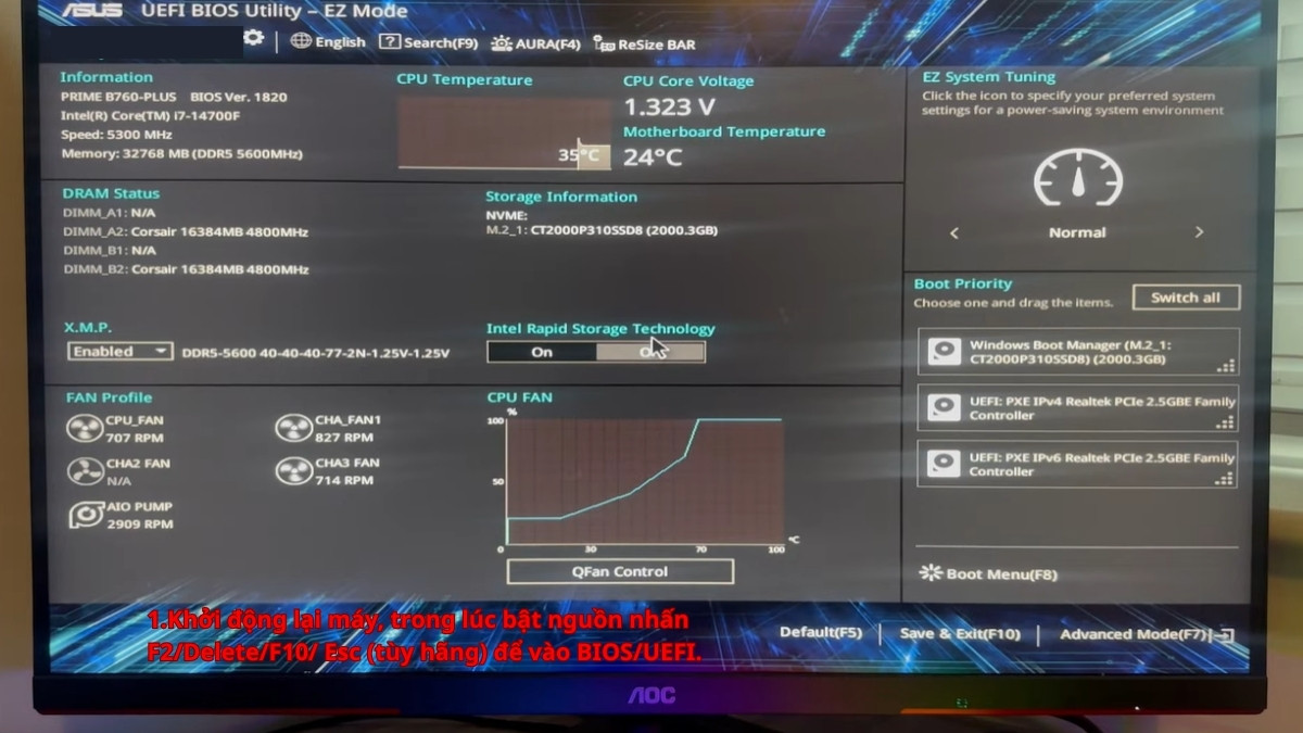Cách bật TPM 2.0 trên máy tính bước 1