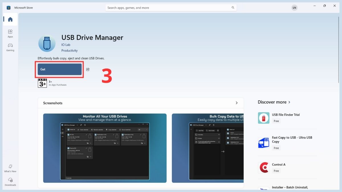 Cách truyền dữ liệu giữa 2 máy tính bằng cáp USB bước 3