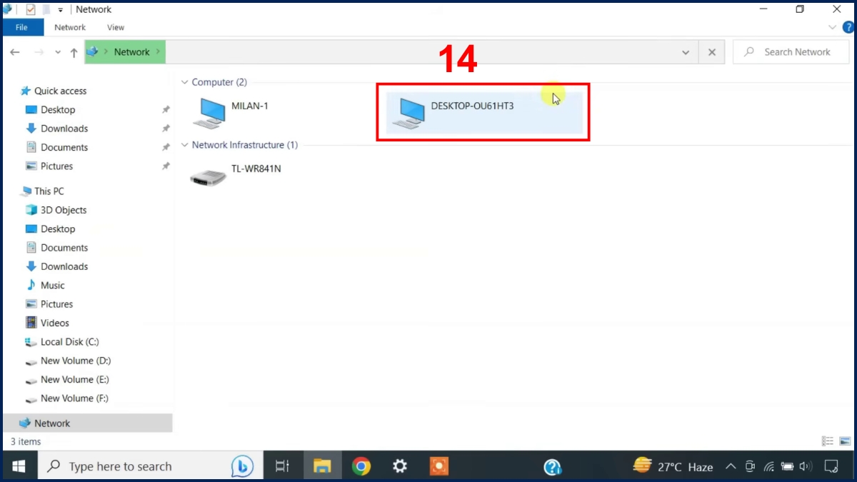 Truyền dữ liệu giữa 2 máy tính qua mạng WiFi bước 3
