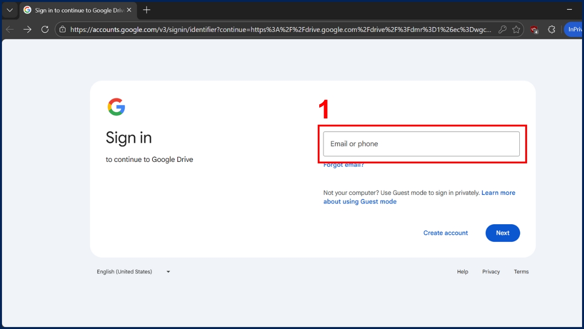 Truyền dữ liệu giữa 2 máy tính qua dịch vụ lưu trữ đám mây bước 1