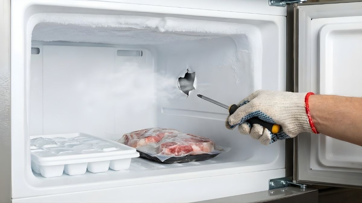 Tủ lạnh bị thủng ngăn đá có sao không?