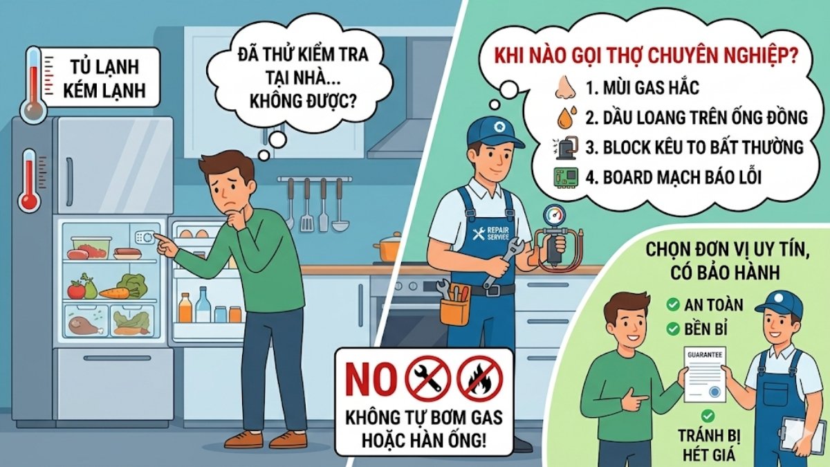 Cách khắc phục tủ lạnh làm lạnh kém tại nhà
