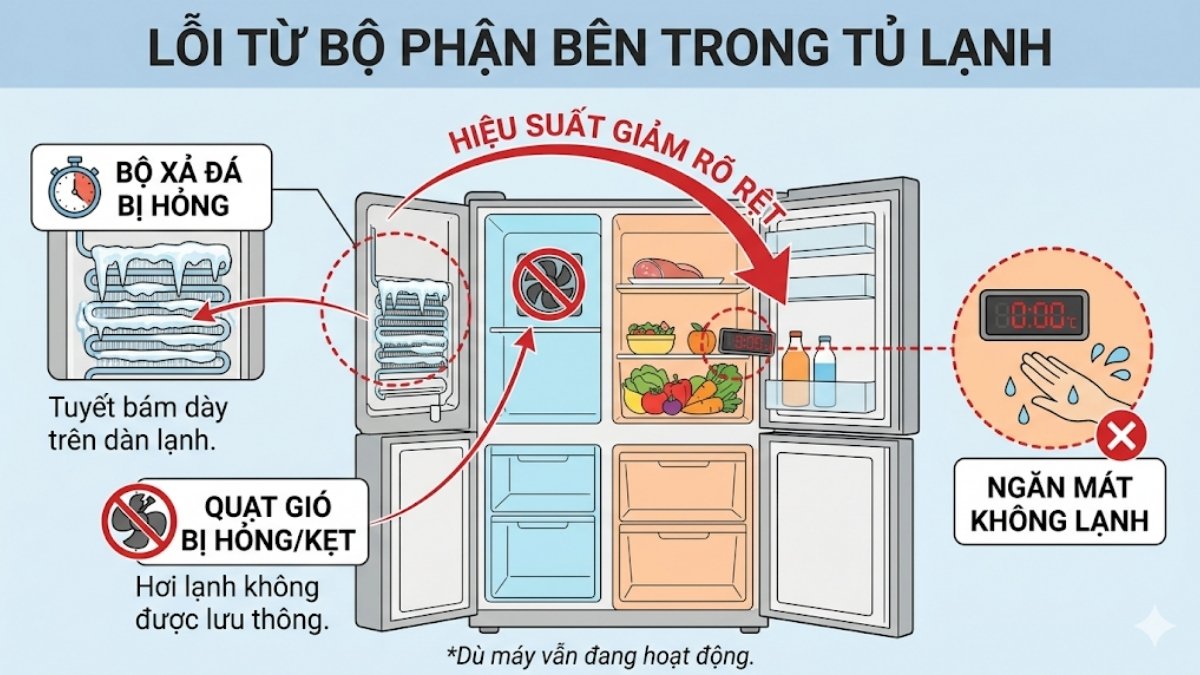 Nguyên nhân tủ lạnh làm lạnh kém thường gặp