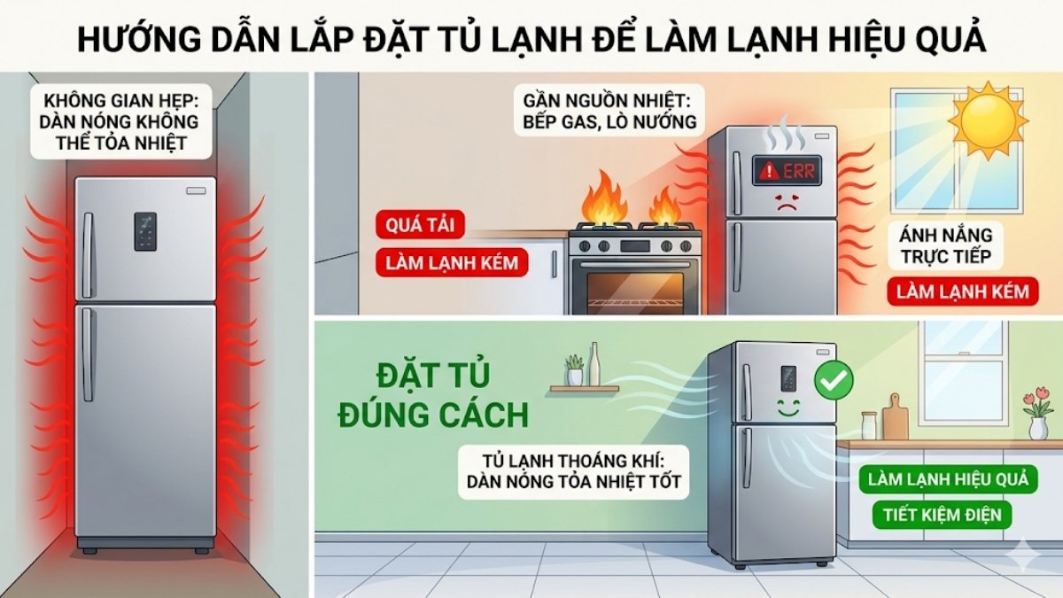 Nguyên nhân tủ lạnh làm lạnh kém thường gặp