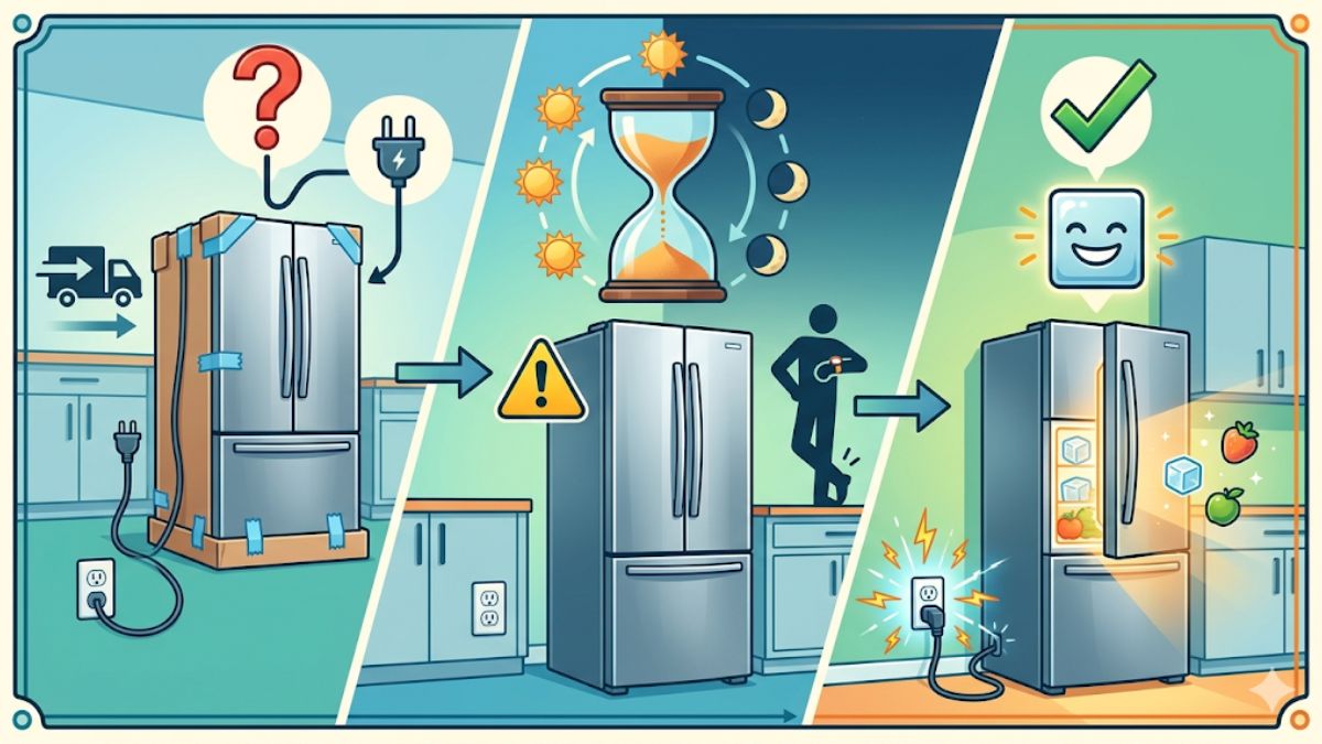 Tủ lạnh mới mua bao lâu thì cắm điện?
